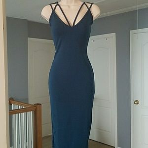 Deep teal midi